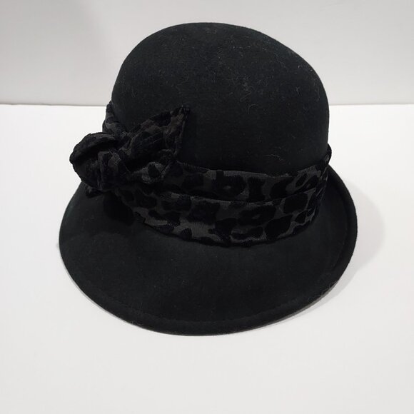 Wool Hat By Scalla Collezione 100% Women Size 6 to 8 Inch Flapper Look - Picture 4 of 10